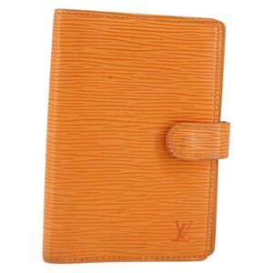 LOUIS VUITTON Epi Agenda PM Day Planner Cover Orange Mandarin R2005H Auth BA